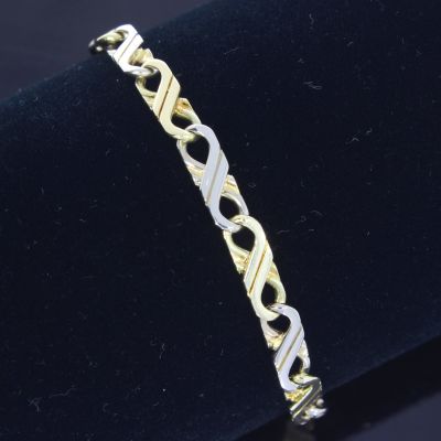 Funkelndes Bicolor Armband 585 14 Karat 