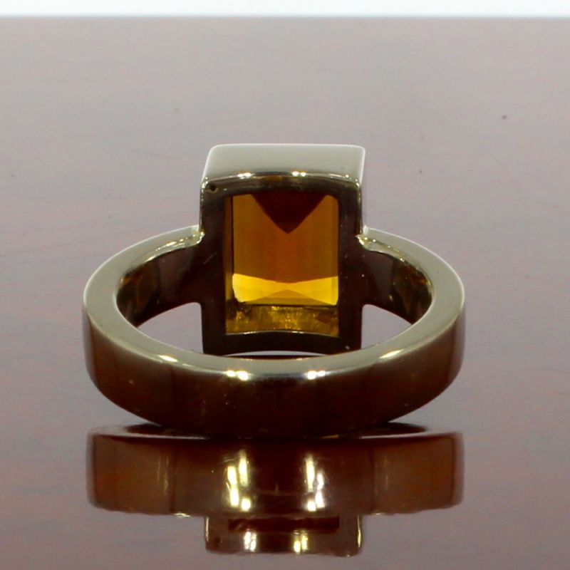 Citrinring Weißgold 585 14 Karat 
