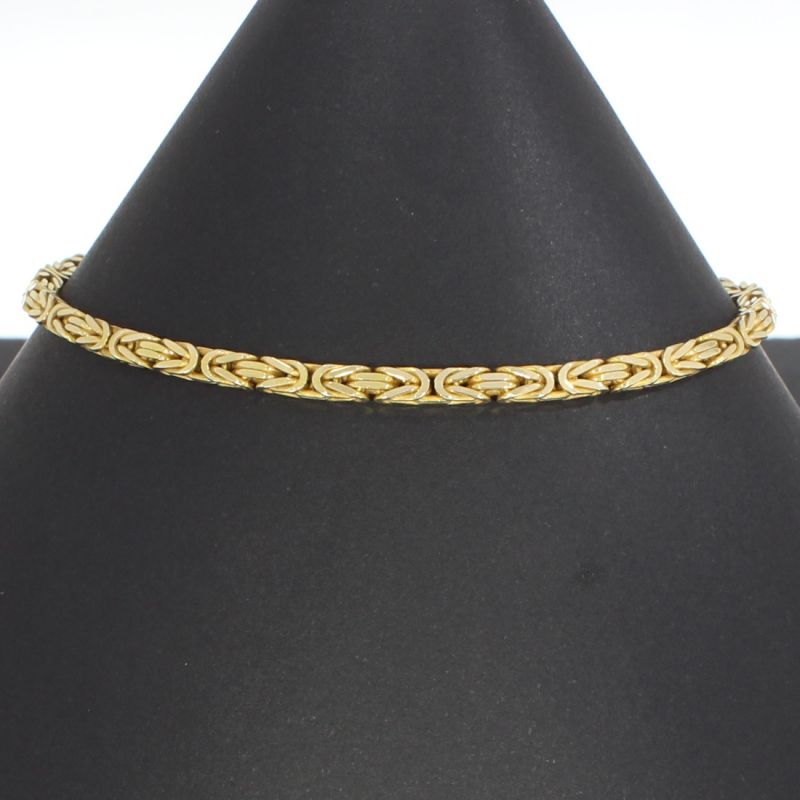 Königskettenarmband Gelbgold 585 14 Karat 17,5 cm