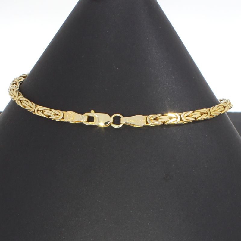 Königskettenarmband Gelbgold 585 14 Karat 17,5 cm