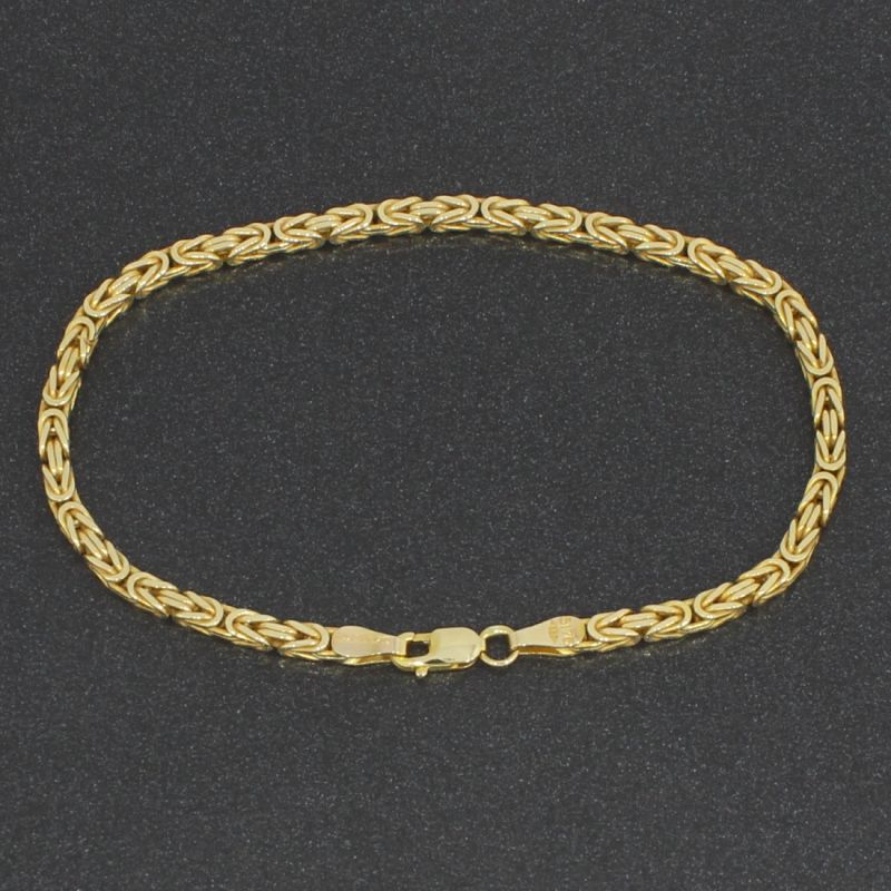 Königskettenarmband Gelbgold 585 14 Karat 17,5 cm
