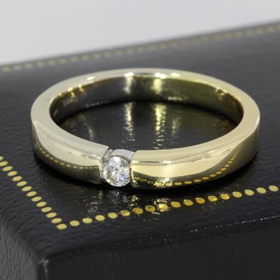 Zeitloser Diamantring Bicolor 585 14 Karat 