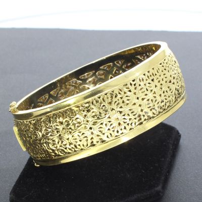 Kräftiger Armreif G 750 18 Karat Gelbgold
