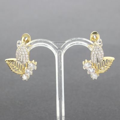 Funkelnde Ohrstecker G 585 14 Karat Gelbgold