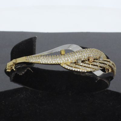 Armreif Tricolor 585 14 Karat Farbsteine 