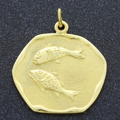 Fisch Anhänger Gelbgold 585 14 Karat 