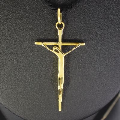 Kreuzanhänger Gelbgold 750 18 Karat 