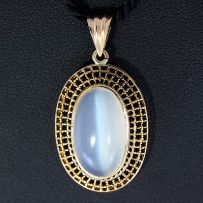 Mondstein Anhänger Gelbgold 585 14 Karat 