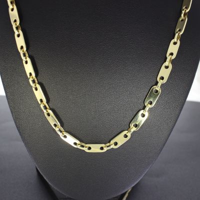 Plättchenkette Gelbgold 585 14 Karat 55 cm 