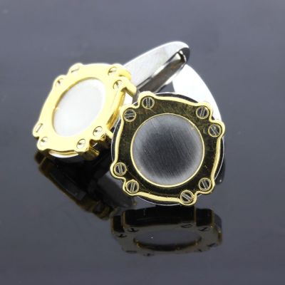 Chopard "St. Moritz" Herren-Manschettenknöpfe18K Gold/Edelstahl