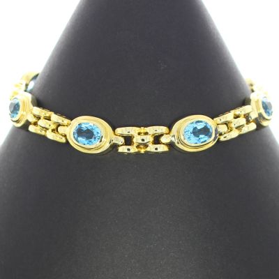 Topas Armband Gelbgold 585 14 Karat 19 cm 