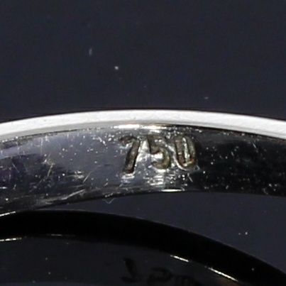 Ring Weißgold 750 18 Karat mit Perle und Farbsteine