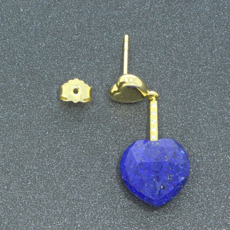 Lapislazuli Brillant Ohrhänger Gelbgold 750 18 Karat 