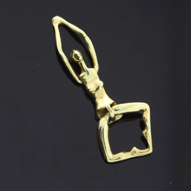 Außergewöhnlicher Anhänger Frauenbildnis 750 18 Karat Gelbgold