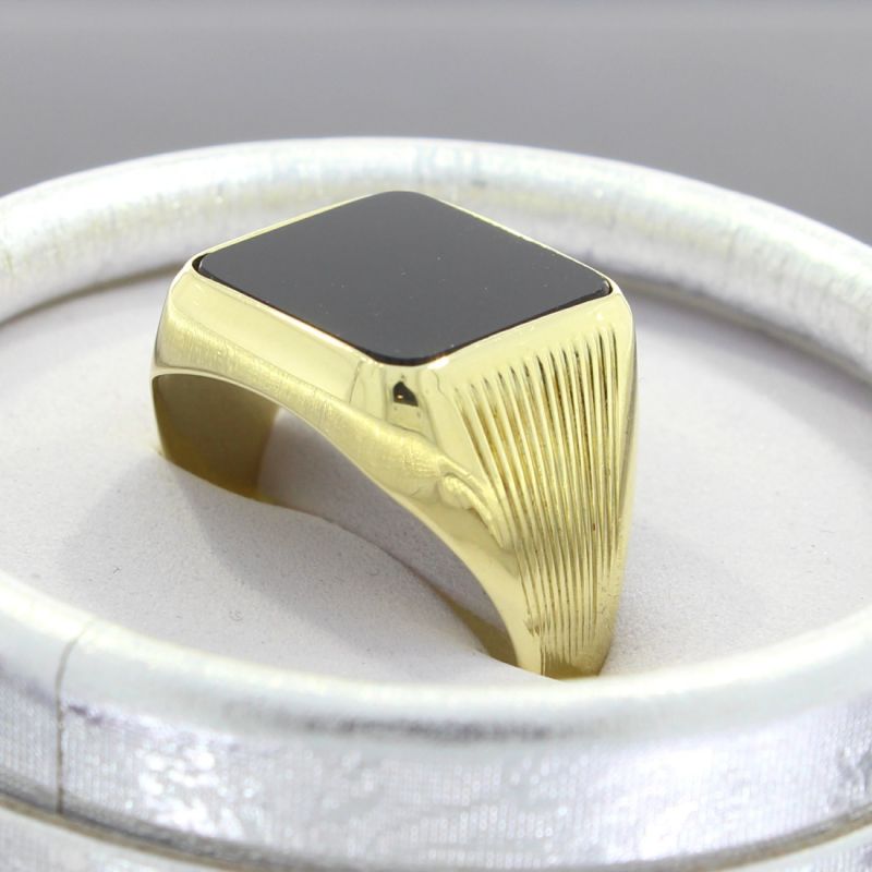Maskuliner Ring 585 14 Karat Gelbgold 