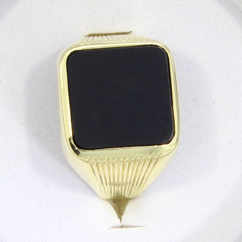 Maskuliner Ring 585 14 Karat Gelbgold 