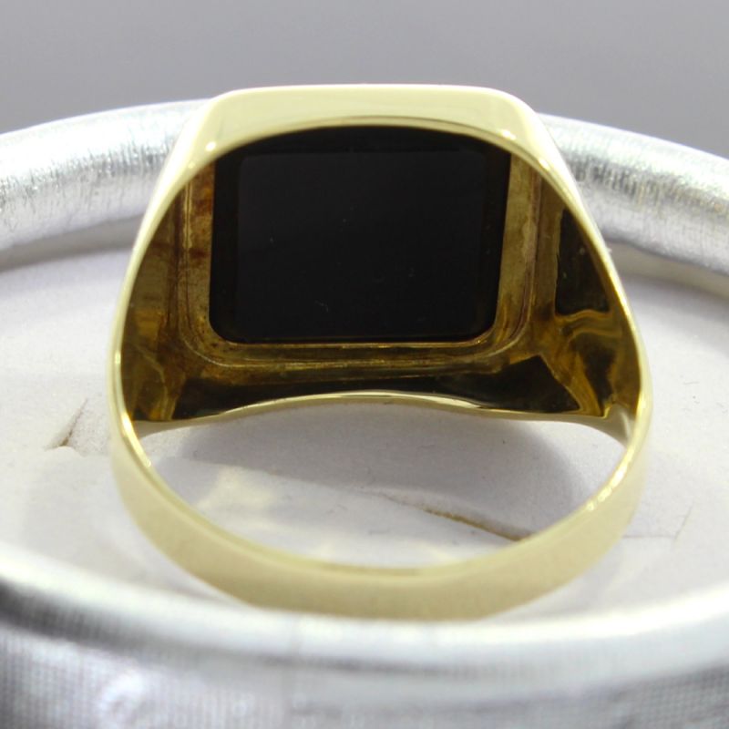 Maskuliner Ring 585 14 Karat Gelbgold 
