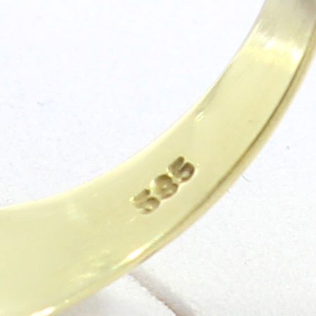 Maskuliner Ring 585 14 Karat Gelbgold 