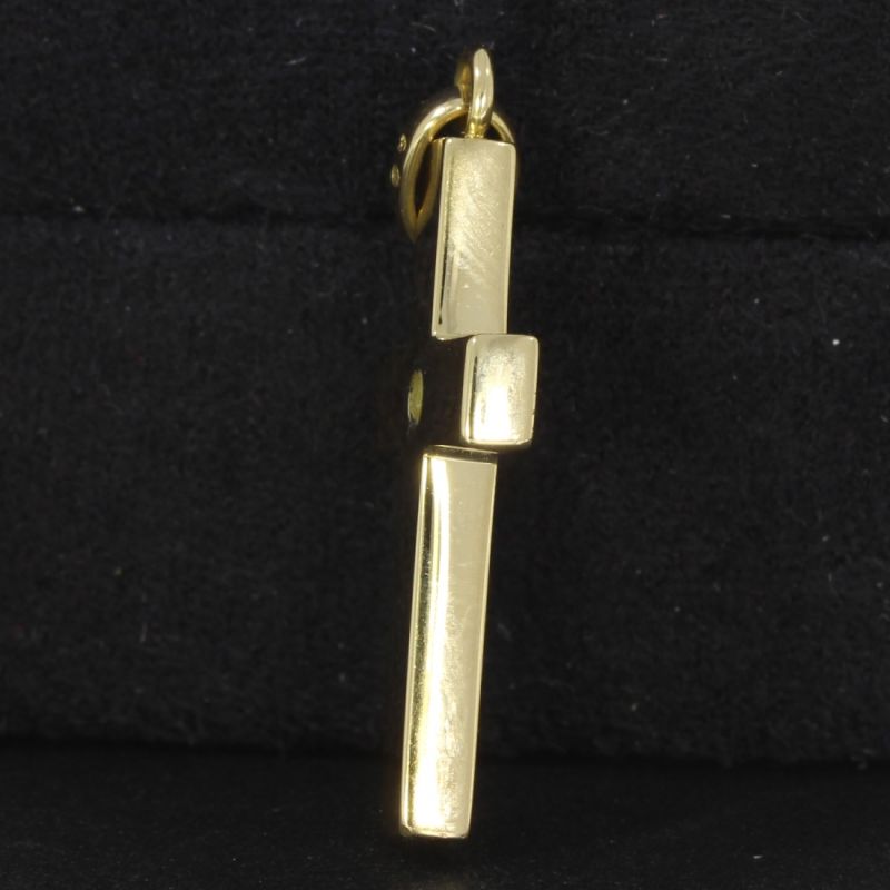 Anhänger Kreuz Perlmutt 750 18 Karat Gold 3,1 cm