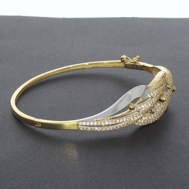 Armreif Tricolor 585 14 Karat Farbsteine 