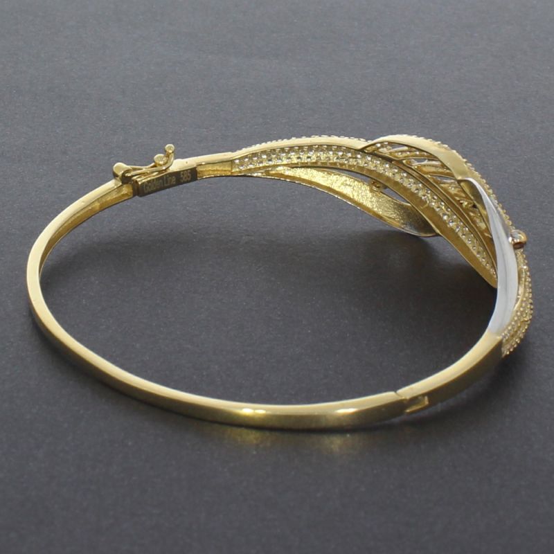 Armreif Tricolor 585 14 Karat Farbsteine 