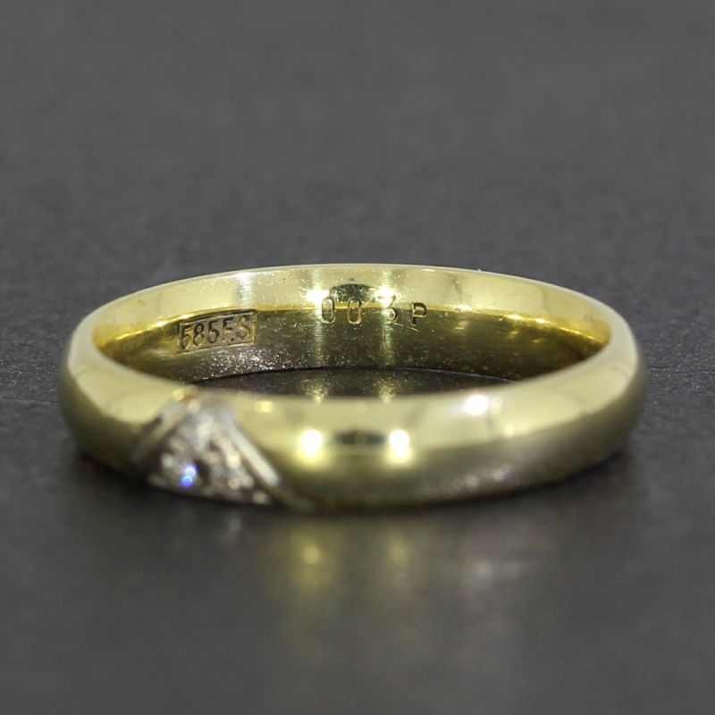 Brillantring Gelbgold 585 14 Karat 0,03 Ct 