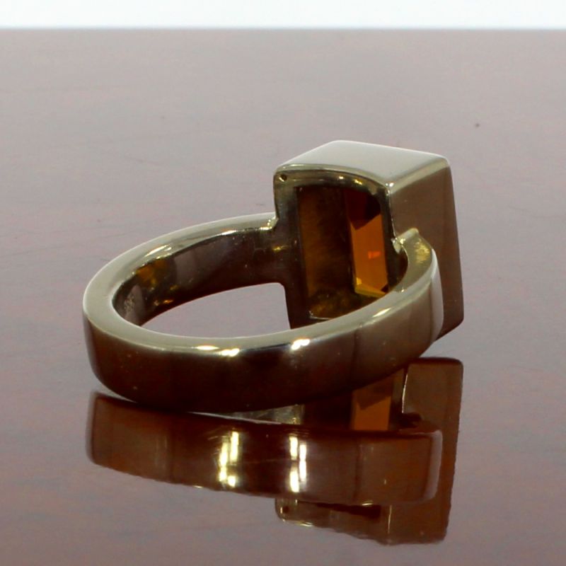 Citrinring Weißgold 585 14 Karat 
