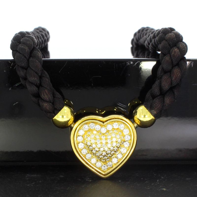 Collierkette Herz Gelbgold 750 18 Karat Brillanten 