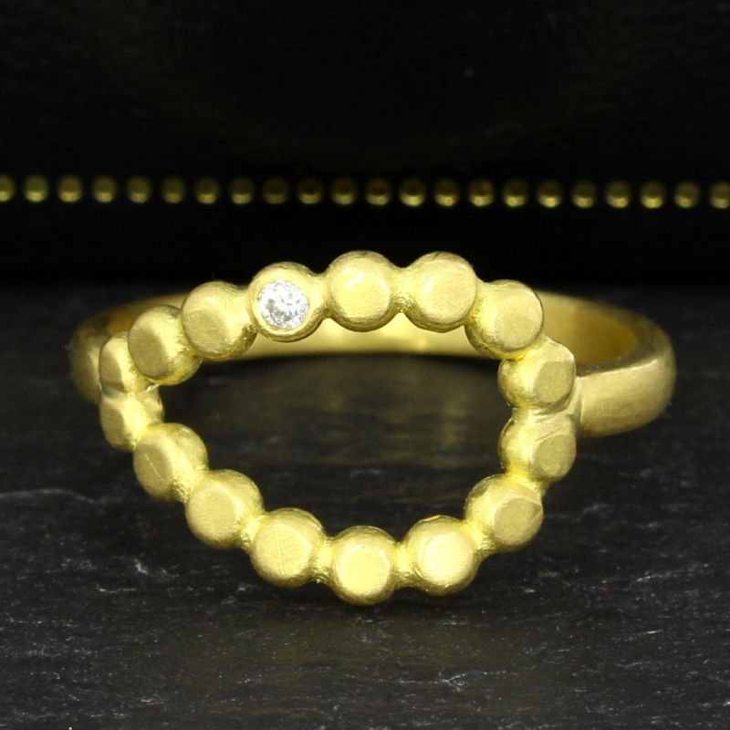 750er Goldring mit Brillant 0,02 ct