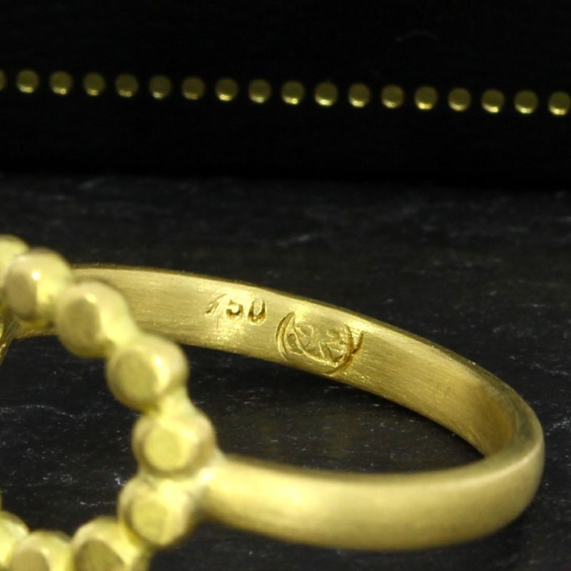 750er Goldring mit Brillant 0,02 ct