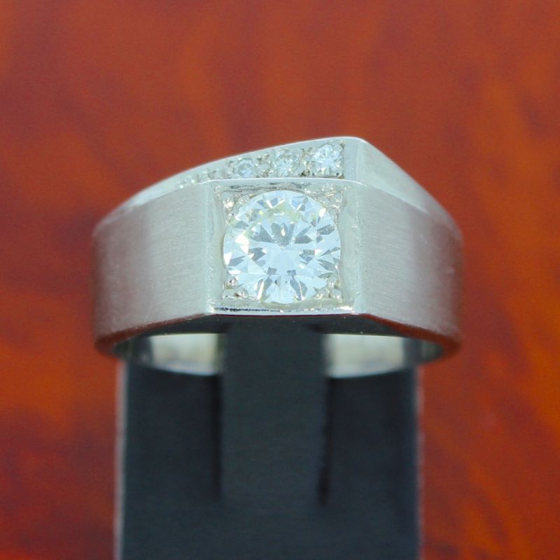 Diamant Ring 900 Platin 1,15 Carat