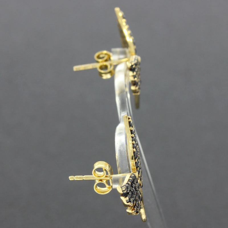 Engel Onyx Ohrstecker Gelbgold 585 14 Karat 
