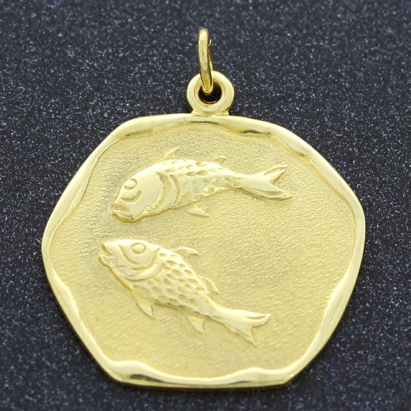 Fisch Anhänger Gelbgold 585 14 Karat 