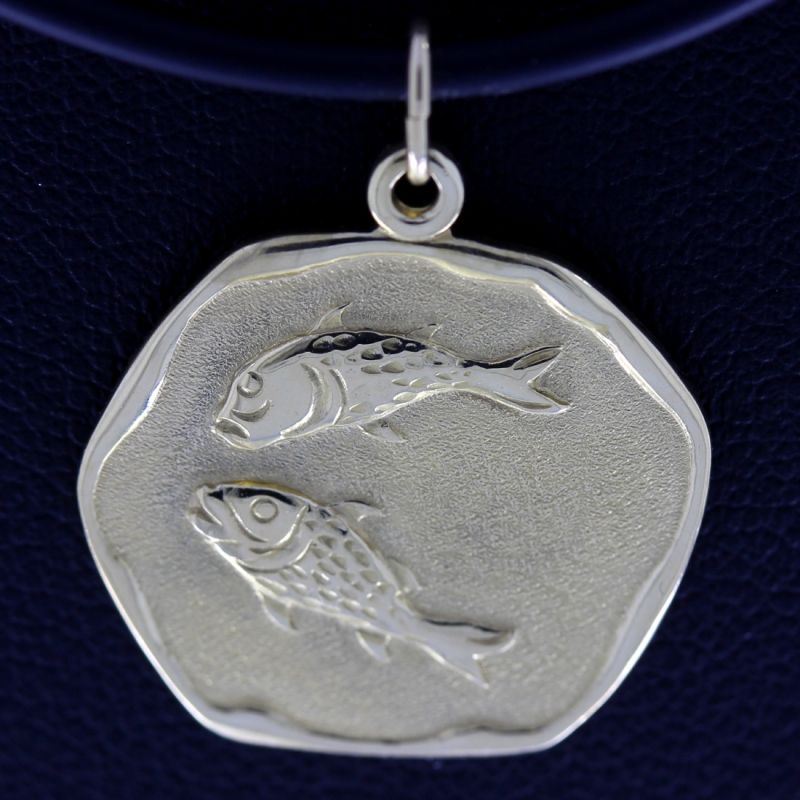 Fisch Anhänger Gelbgold 585 14 Karat 