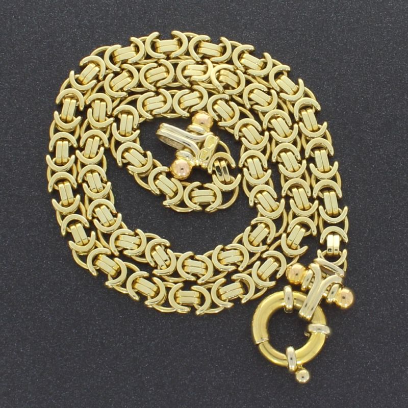 Flache Königskette Gelbgold 585 14 Karat 50 cm 