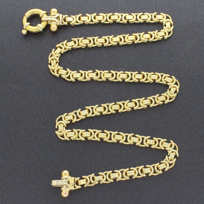 Flache Königskette Gelbgold 585 14 Karat 50 cm 