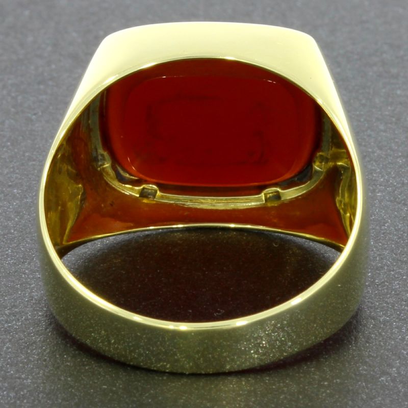 Karneol Ring Gelbgold 585 14 Karat 