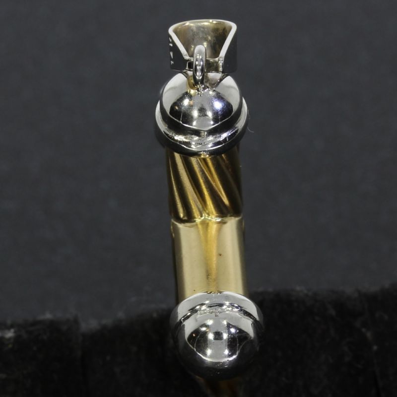 Anhänger Kreuz 585 14 Karat Bicolor Gold 5 cm