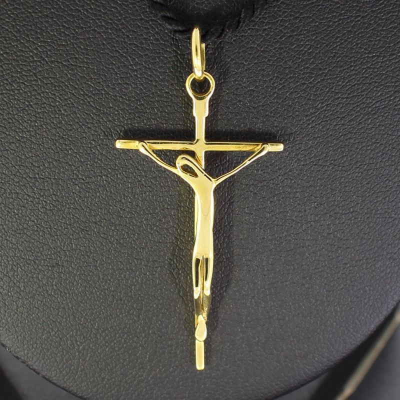 Kreuzanhänger Gelbgold 750 18 Karat 