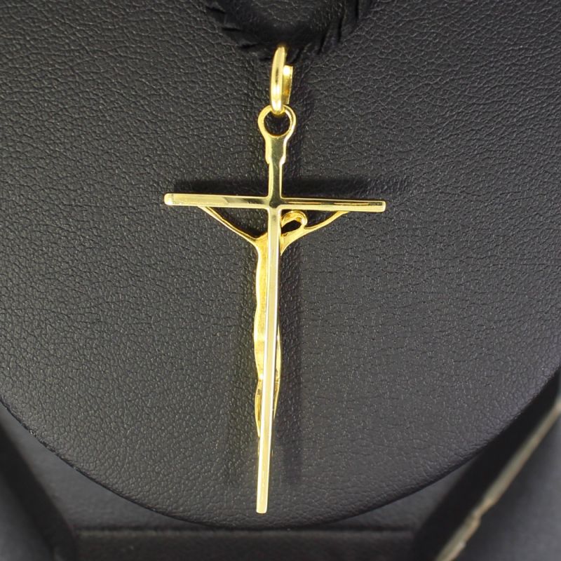 Kreuzanhänger Gelbgold 750 18 Karat 