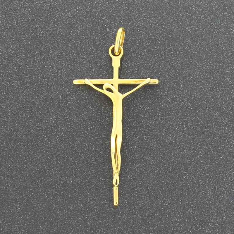 Kreuzanhänger Gelbgold 750 18 Karat 
