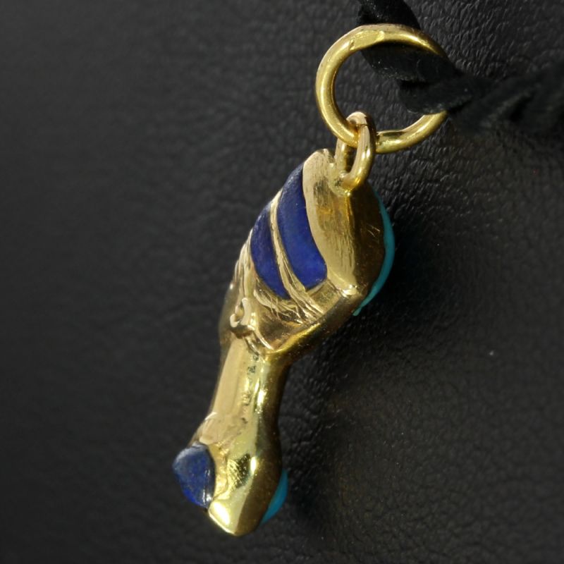 Nofretete Anhänger & Edelsteine Gelbgold 750 18 Karat 