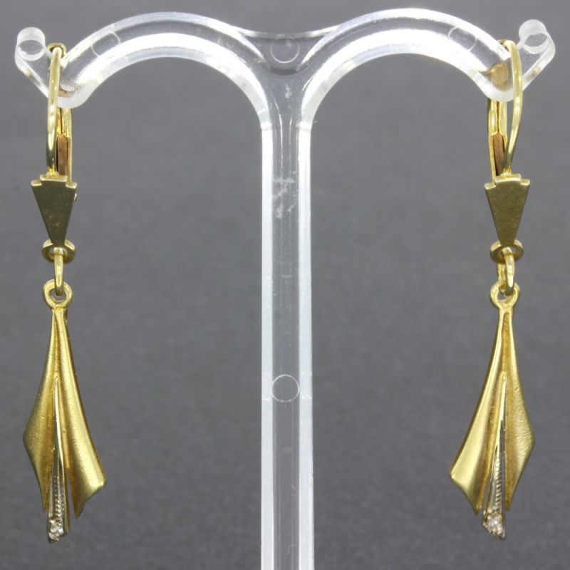 Ohrhänger Gelbgold 585 14 Karat Diamanten 