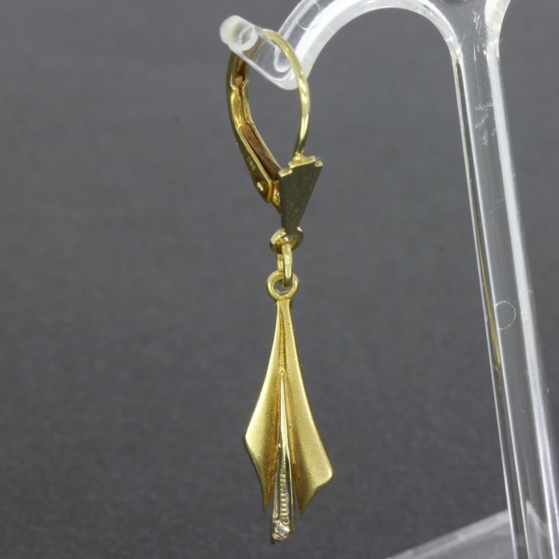 Ohrhänger Gelbgold 585 14 Karat Diamanten 