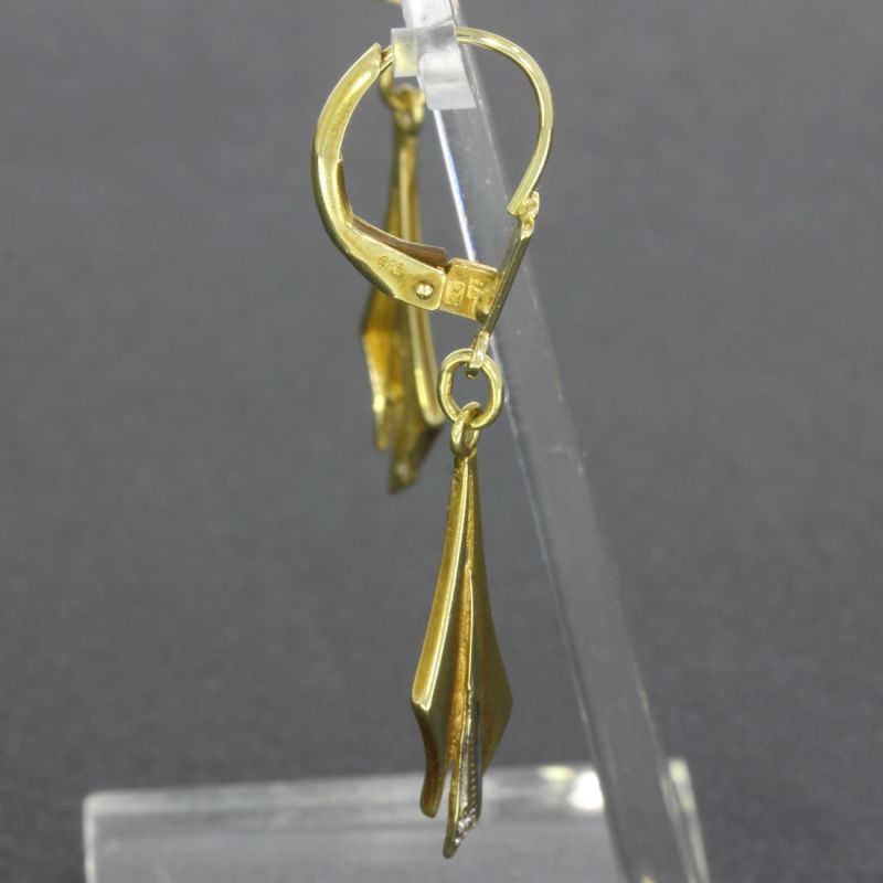 Ohrhänger Gelbgold 585 14 Karat Diamanten 