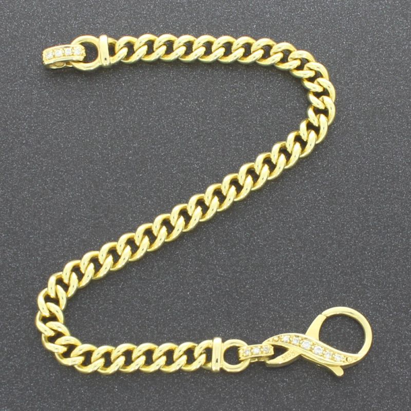 Brillant Panzerarmband Gelbgold 585 14 Karat 19,5 cm 