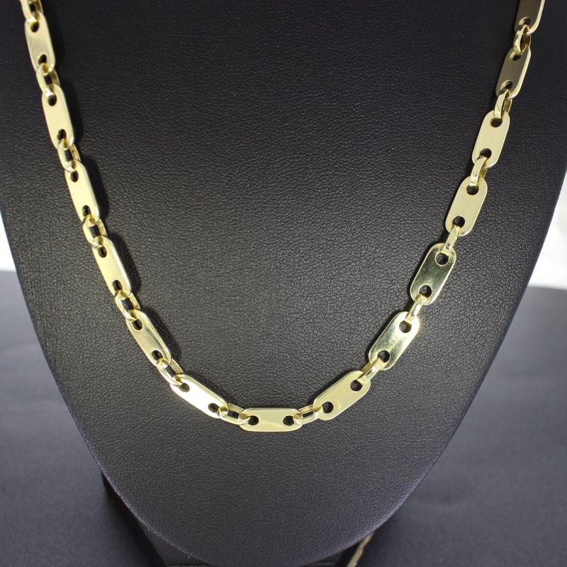 Plättchenkette Gelbgold 585 14 Karat 55 cm 
