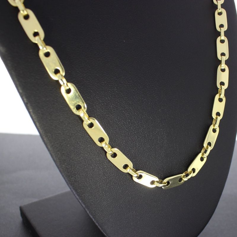 Plättchenkette Gelbgold 585 14 Karat 55 cm 