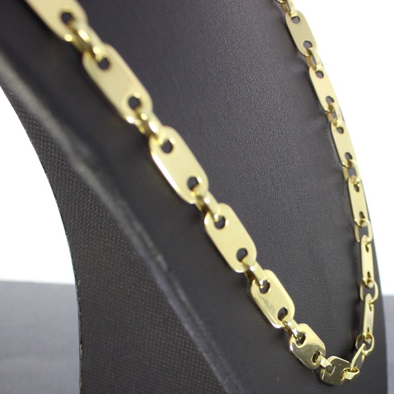 Plättchenkette Gelbgold 585 14 Karat 55 cm 