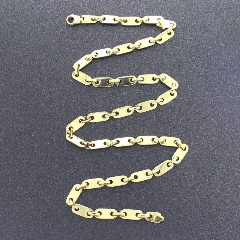 Plättchenkette Gelbgold 585 14 Karat 55 cm 